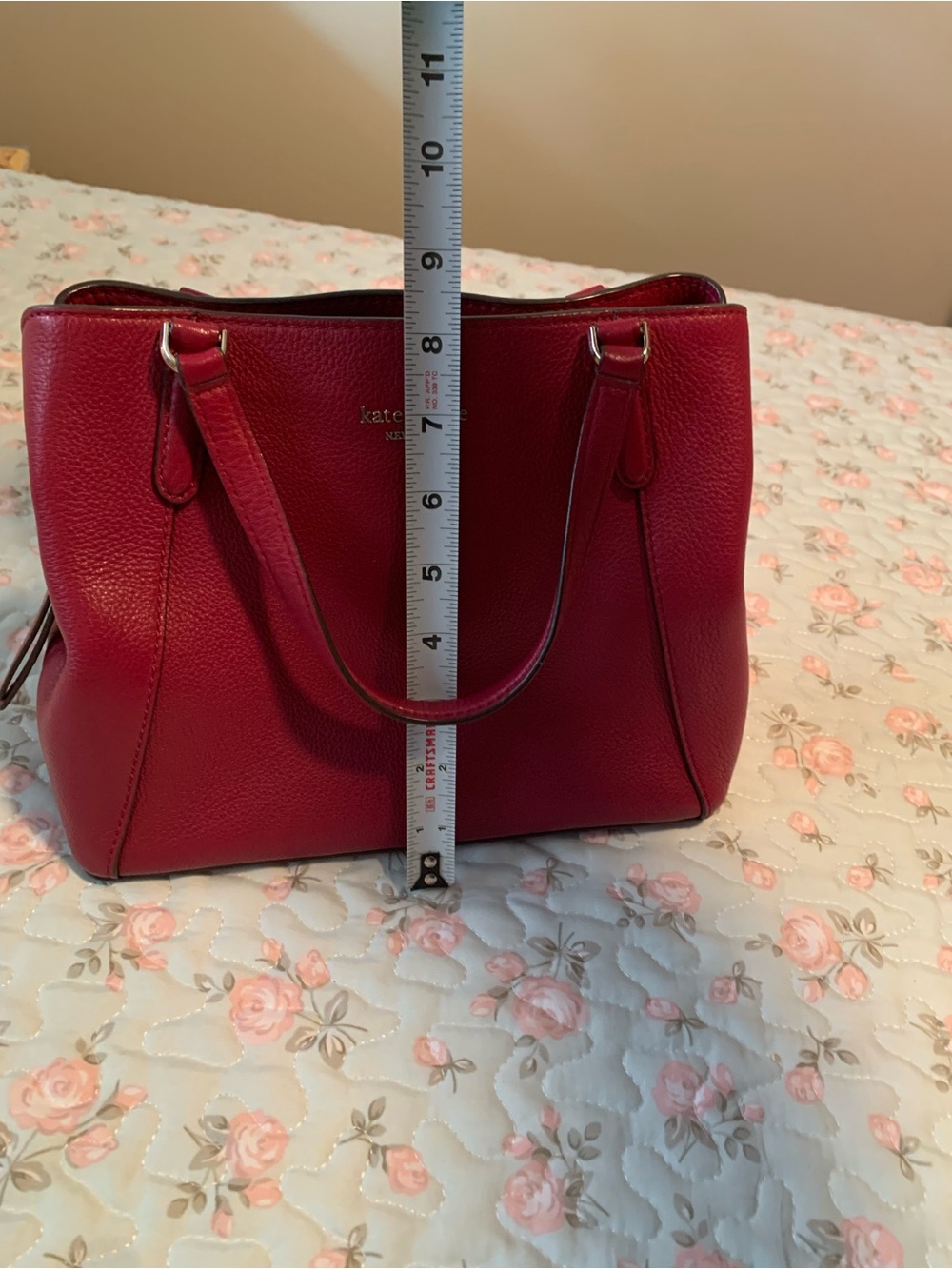 Kate Spade Raspberry Pebbled Leather Satchel - Picture 6 of 8